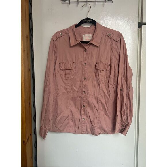 Sonoma Tops - Sonoma Button Up Top Woman’s Size XL 100% Cotton